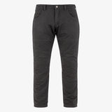 Front view of Cased protective jeans for moto designed to look like everyday streetwear with hidden protection for the road.