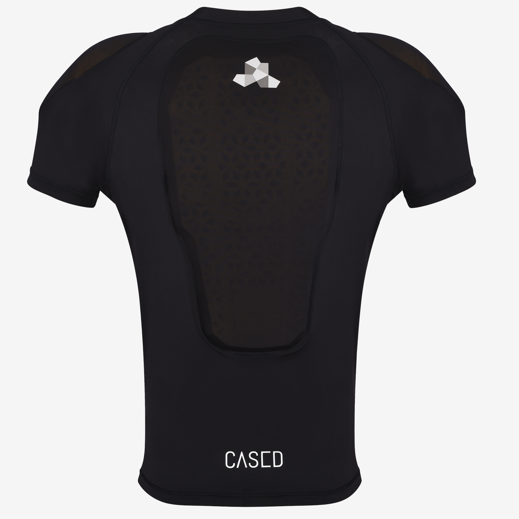 Built-in back protection on Cased protective short sleeve shirt