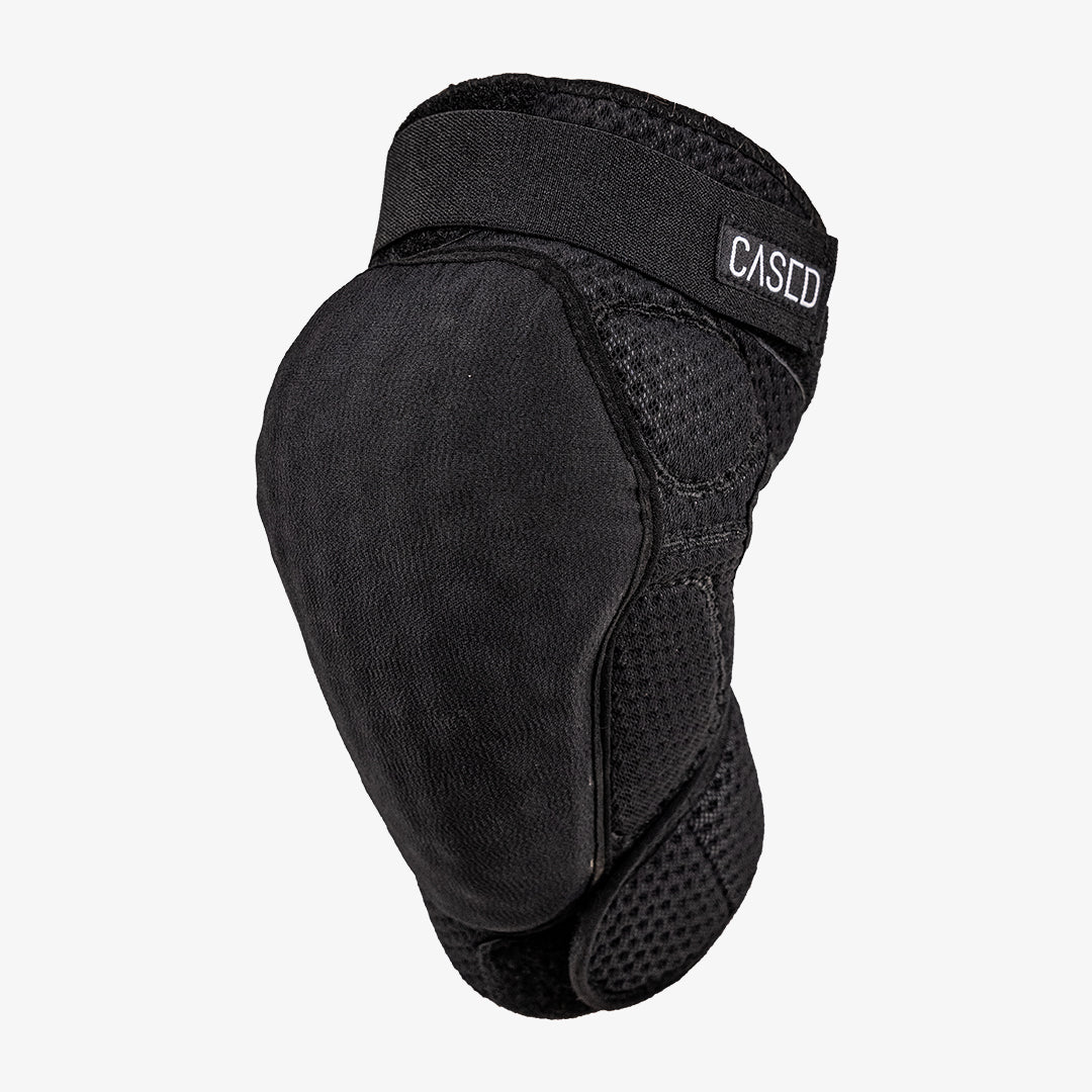 Photo of Cased knee pads designed for action sports without heat, bulk, or restricted movement.