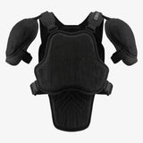 Front view of Cased padded upper shell designed to protect without holding riders back in action sports like MTB and Moto.
