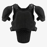 Front view of Cased padded upper shell designed to protect without holding riders back in action sports like MTB and Moto.